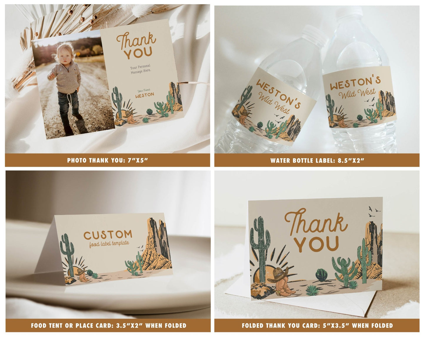 How The West Was ONE Birthday Invitation Bundle Printables - High Peaks Studios