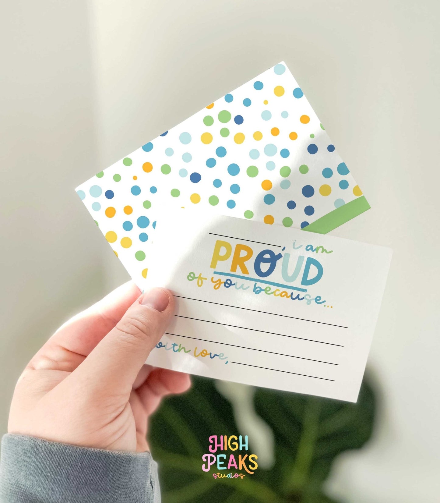 Kids Affirmation Prompt Cards; Empower Your Kids - BLUE - High Peaks Studios