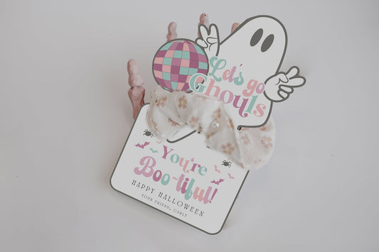 Let's Go Ghouls Hair Scrunchies Gift Printable - High Peaks Studios