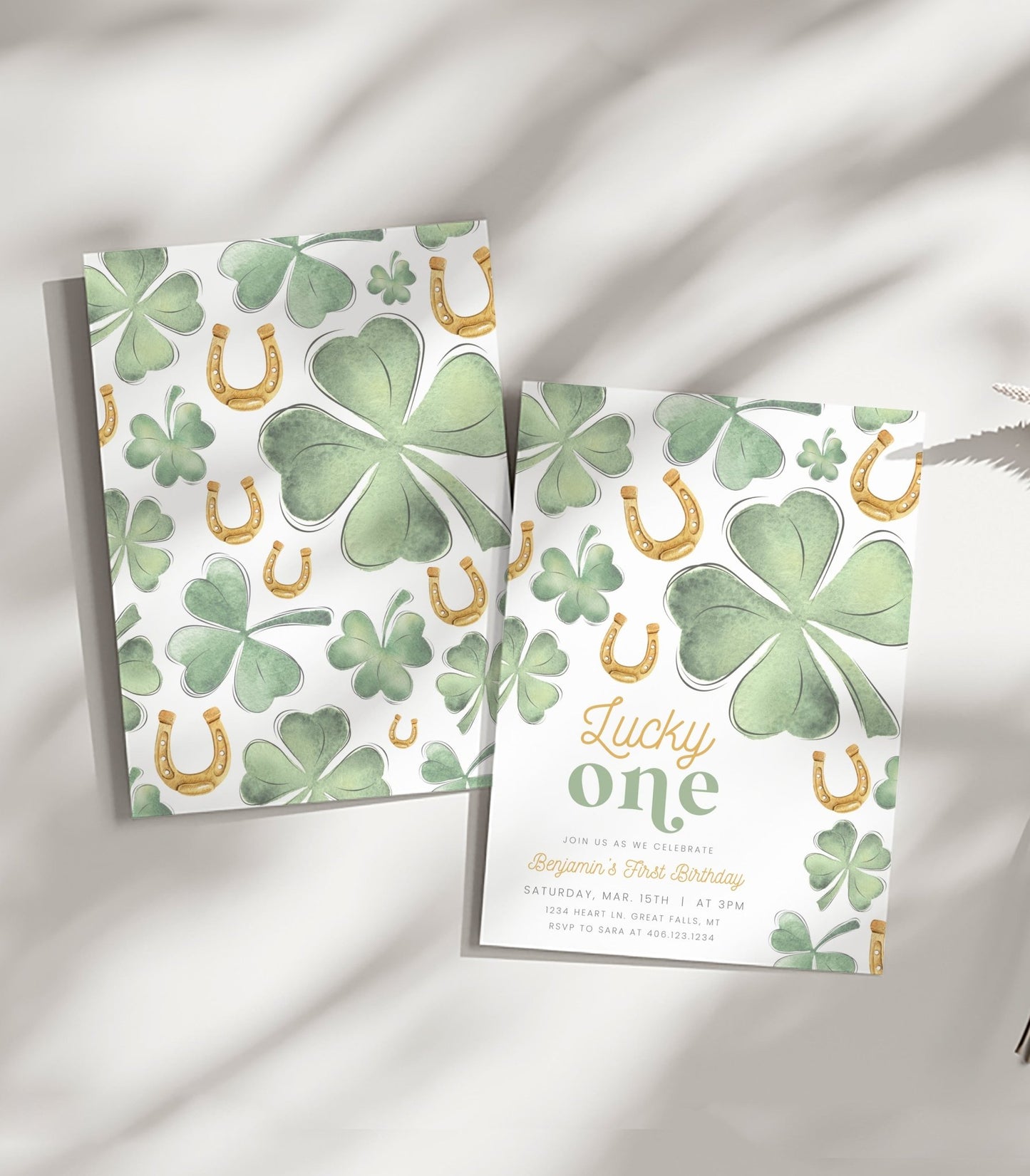 Lucky One Birthday Invitation Printable - High Peaks Studios