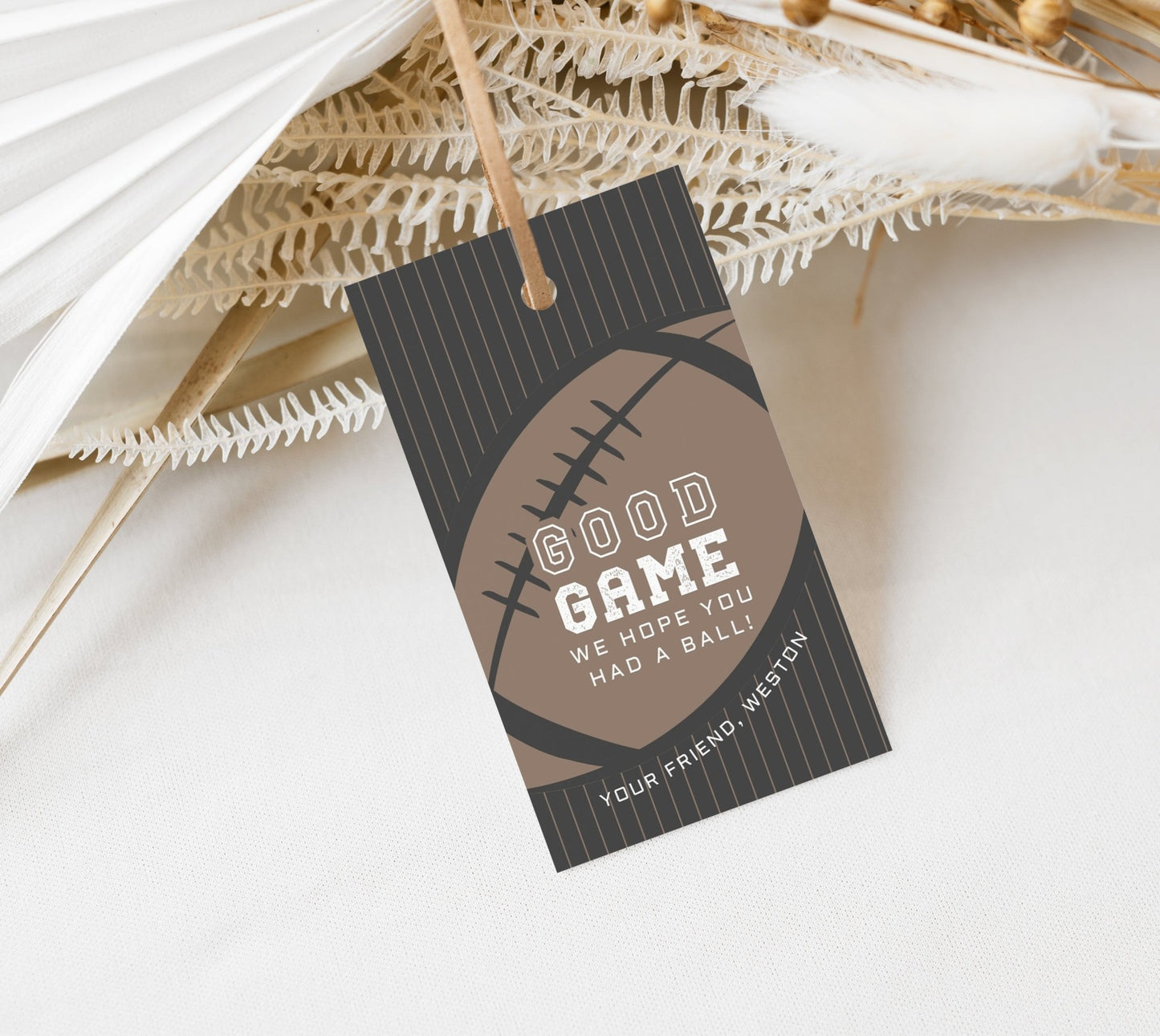 MODERN FOOTBALL FAVOR TAG PRINTABLE - High Peaks Studios