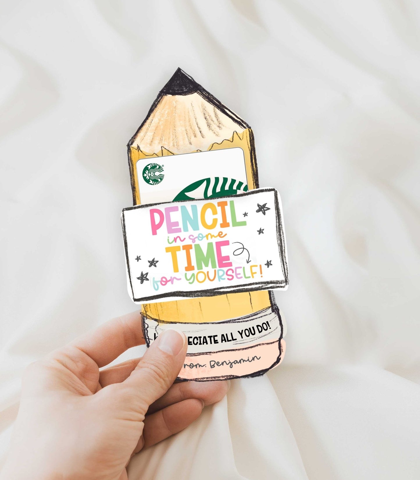 Pencil In Some Time For YOU Teacher Appreciation Gift Card Holder - High Peaks Studios