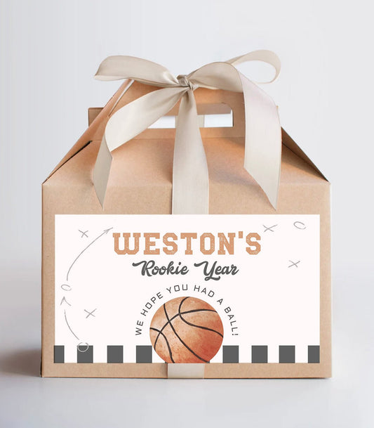 Rookie Year Basketball Gable Box Label - High Peaks Studios