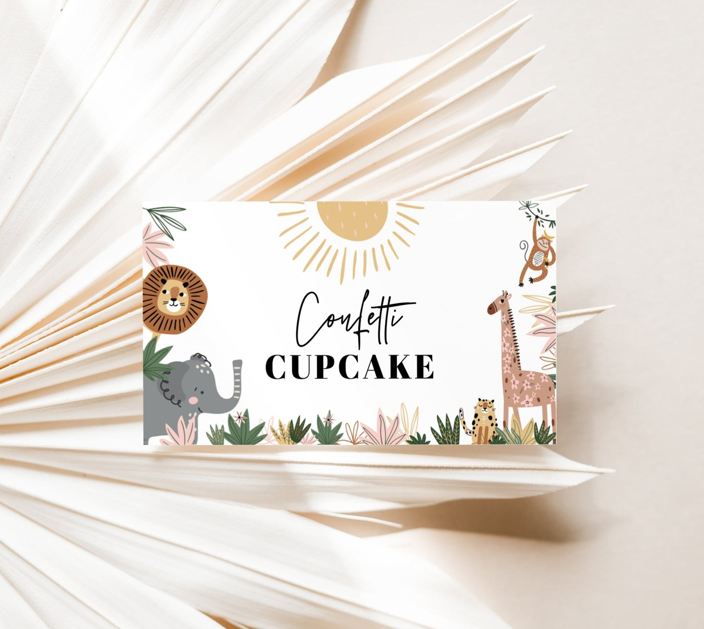 Safari Party Food Card Printables - High Peaks Studios