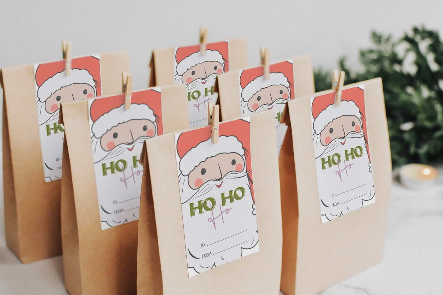Santa Christmas Gift Tag Printable - High Peaks Studios
