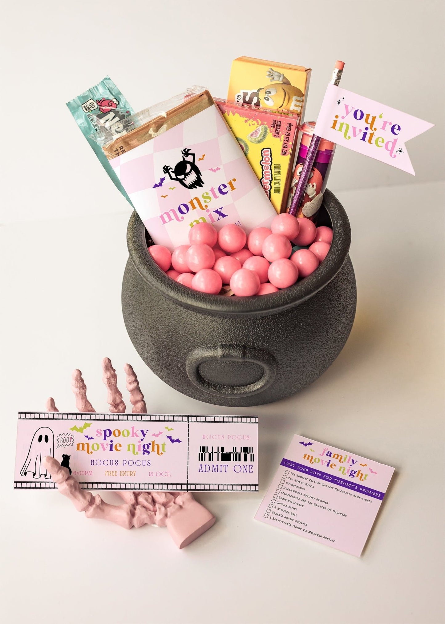 Spooky Halloween Movie Night Printable Set - High Peaks Studios
