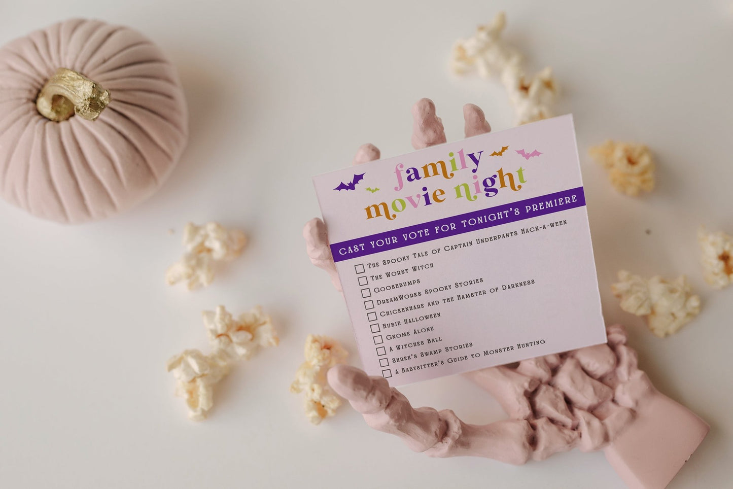 Spooky Halloween Movie Night Printable Set - High Peaks Studios