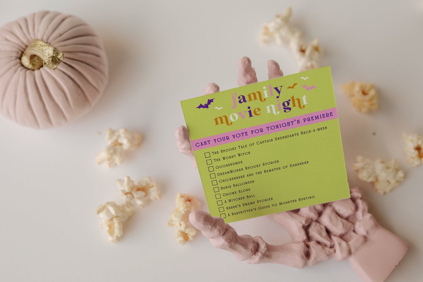 Spooky Halloween Movie Night Printable Set - High Peaks Studios