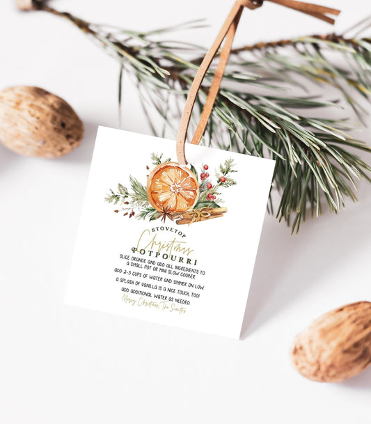 Stovetop Potpourri Christmas Gift Tag - High Peaks Studios