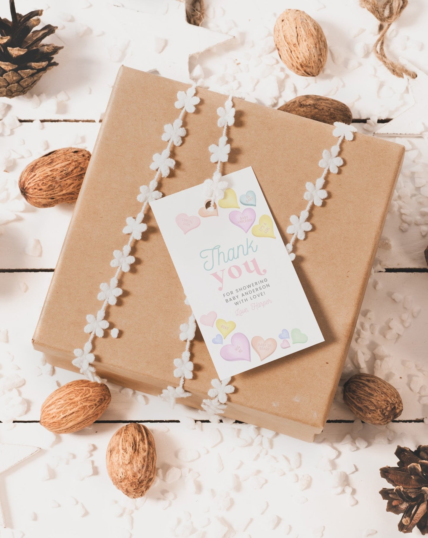 Sweetheart Baby Shower Favor Tag Printable - High Peaks Studios