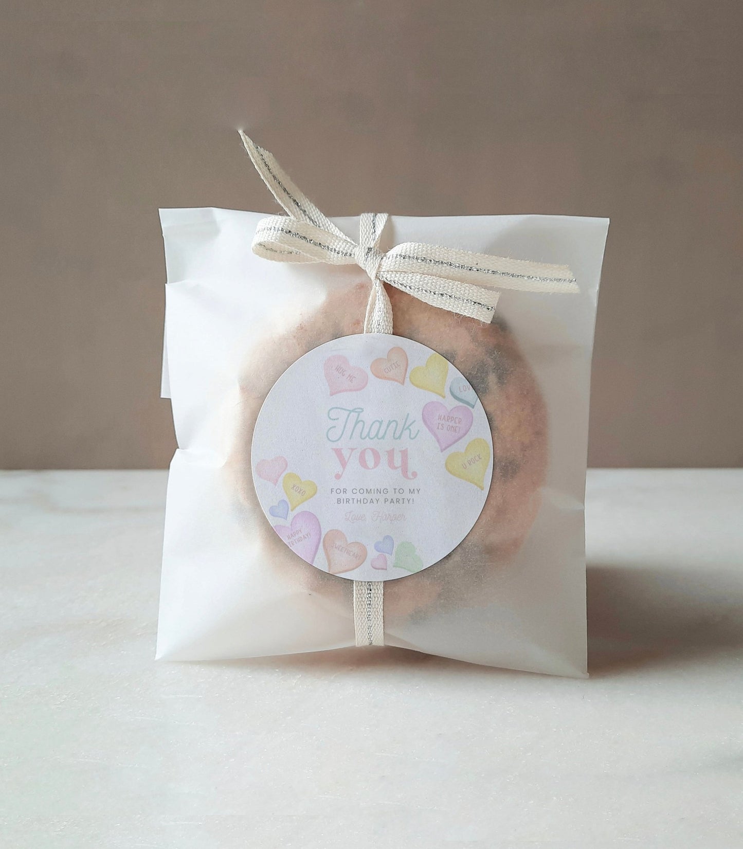 Sweetheart Birthday Circle and Square Favor Printables - High Peaks Studios