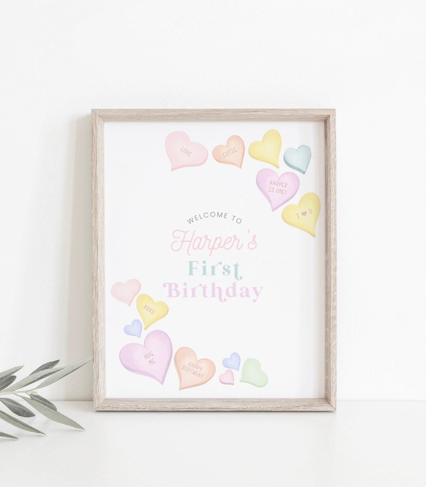 Sweetheart Birthday Welcome Sign Printable - High Peaks Studios