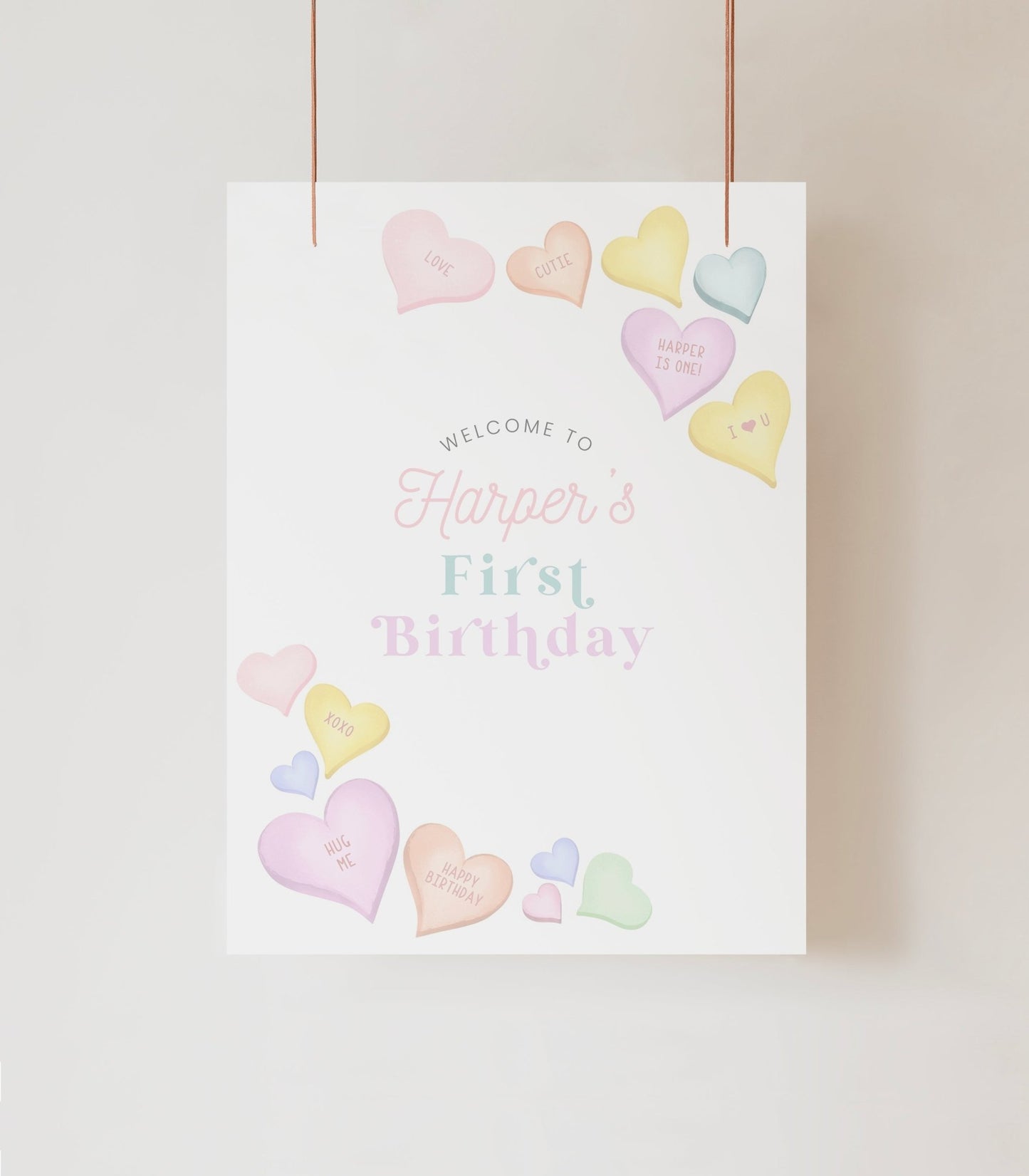 Sweetheart Birthday Welcome Sign Printable - High Peaks Studios