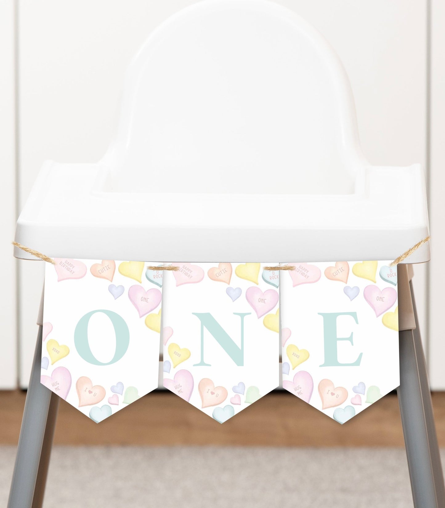 Sweetheart First Birthday High Chair Banner - High Peaks Studios