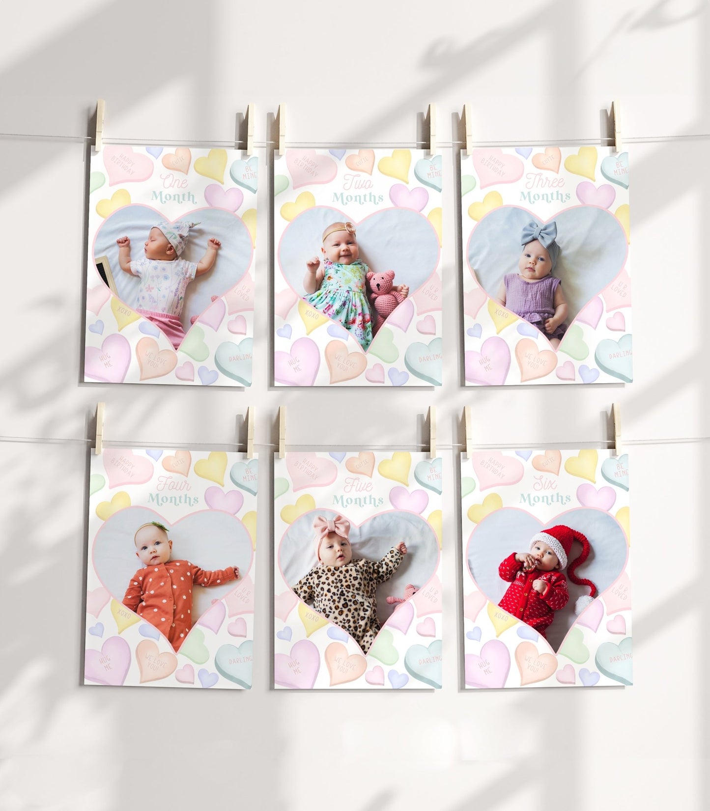 Sweetheart Monthly Photo Banner Printable - High Peaks Studios