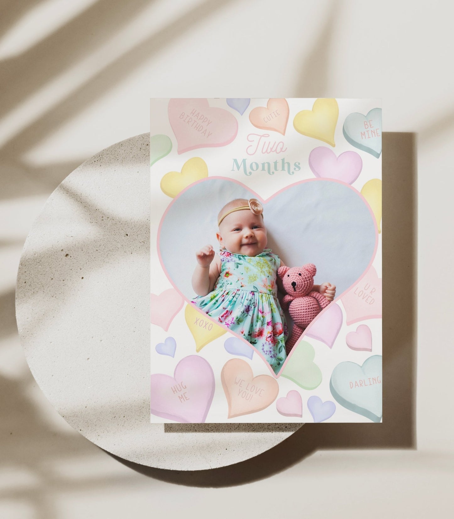 Sweetheart Monthly Photo Banner Printable - High Peaks Studios