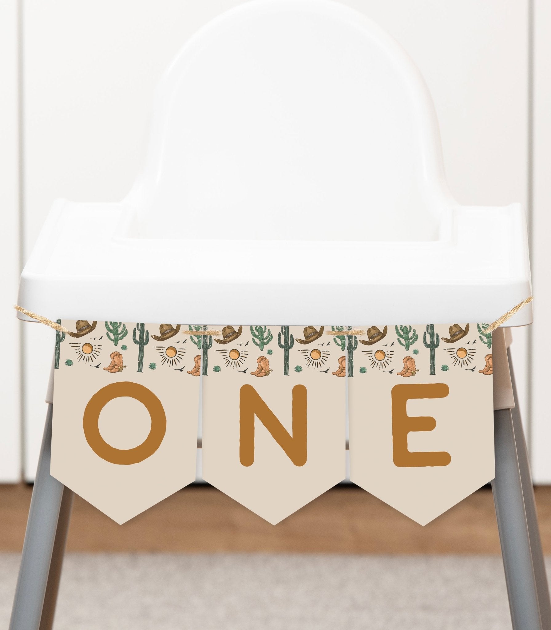 Western Birthday High Chair Printables - High Peaks Studios