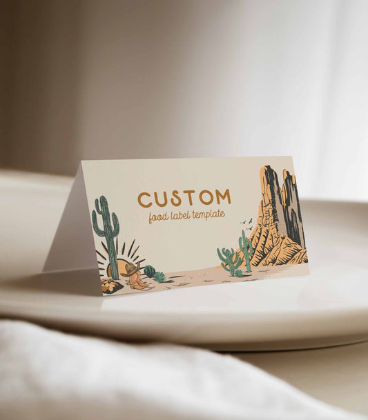 Western Food Tent Label Printables - High Peaks Studios