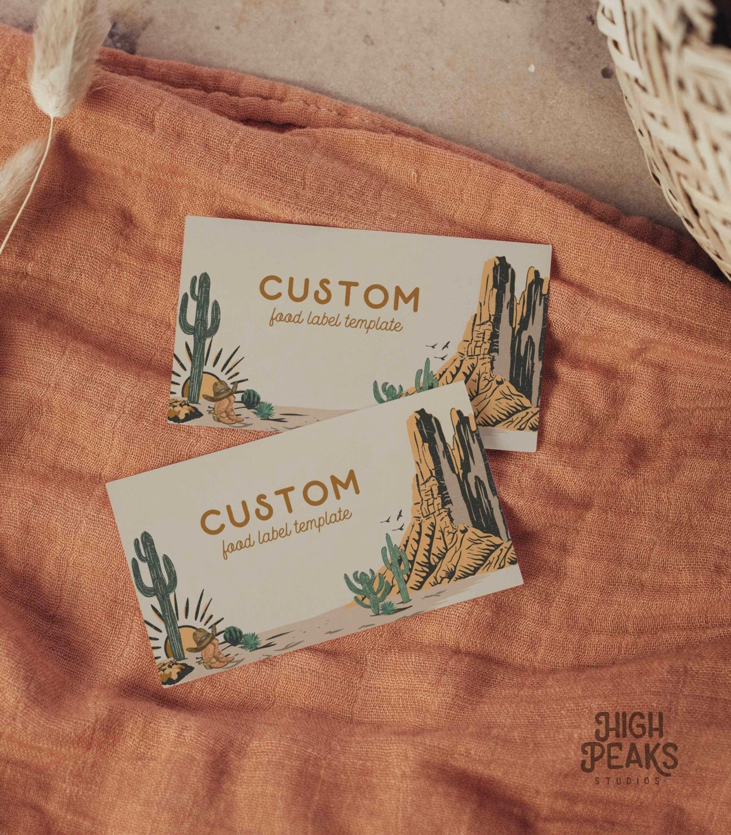 Western Food Tent Label Printables - High Peaks Studios