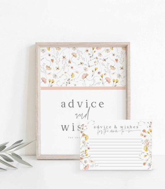 Wildflower Advice for the Mom-To-Be Sign and Note Cards - High Peaks Studios