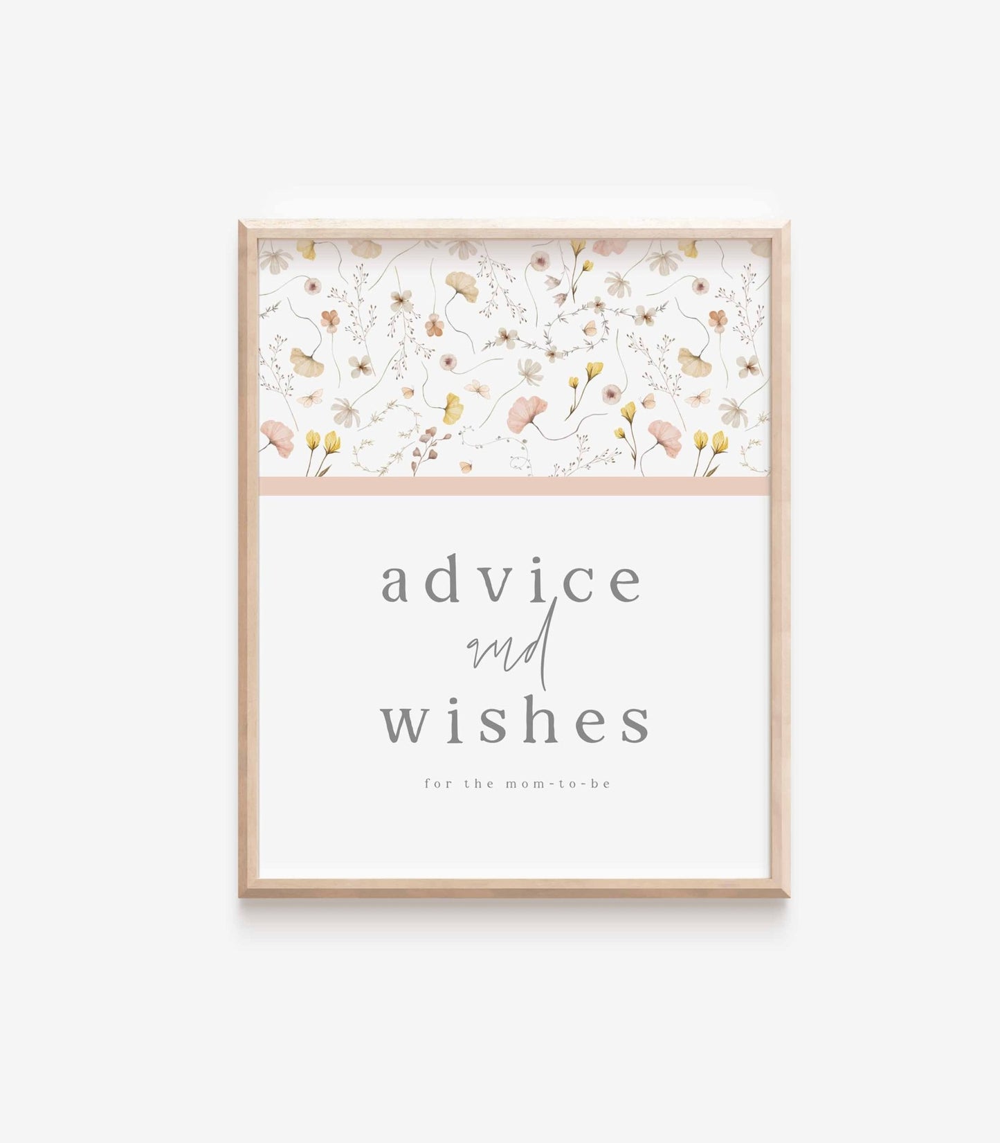 Wildflower Advice for the Mom-To-Be Sign and Note Cards - High Peaks Studios