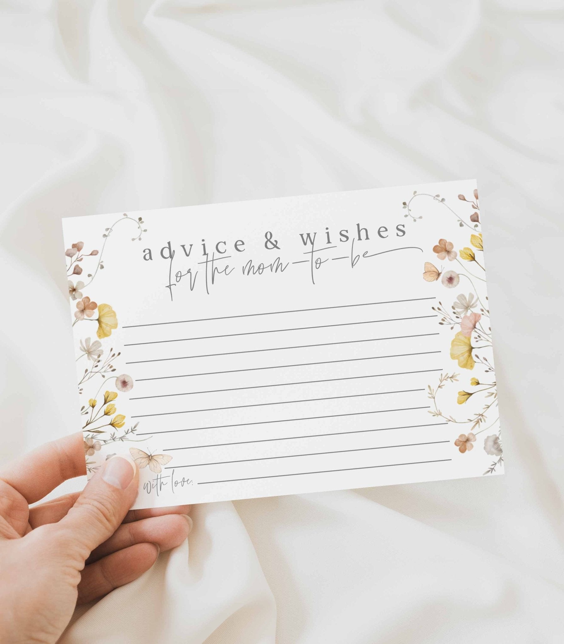 Wildflower Advice for the Mom-To-Be Sign and Note Cards - High Peaks Studios