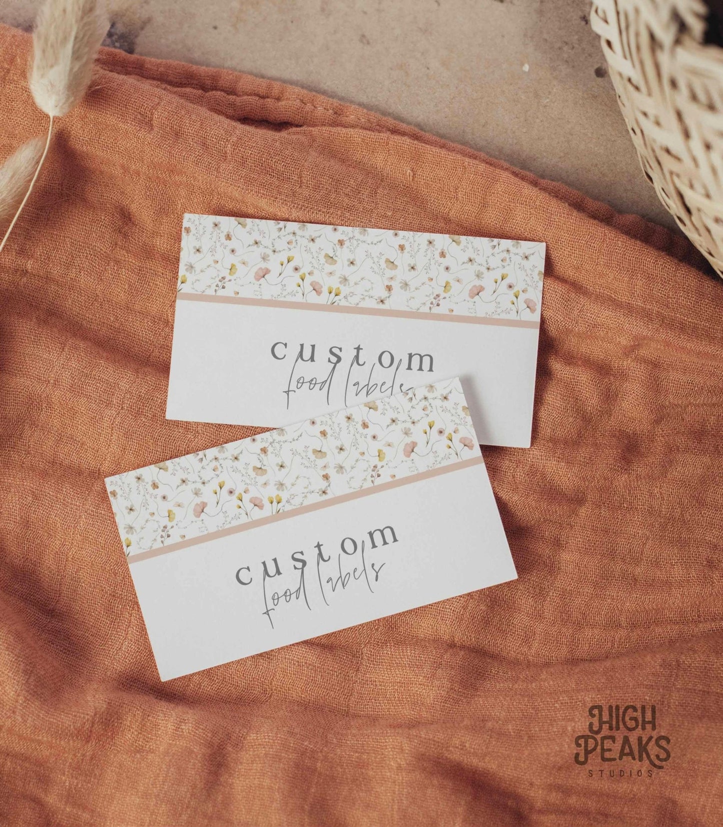 Wildflower Food Label Cards - High Peaks Studios