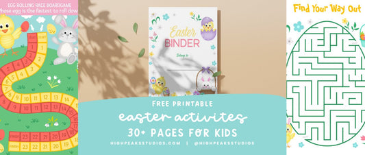 Free Printable: Easter Activities 30+ Pages for Kids - High Peaks Studios LLC