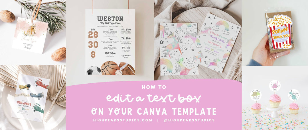 How To Edit a Text Box On Your Canva Template - High Peaks Studios