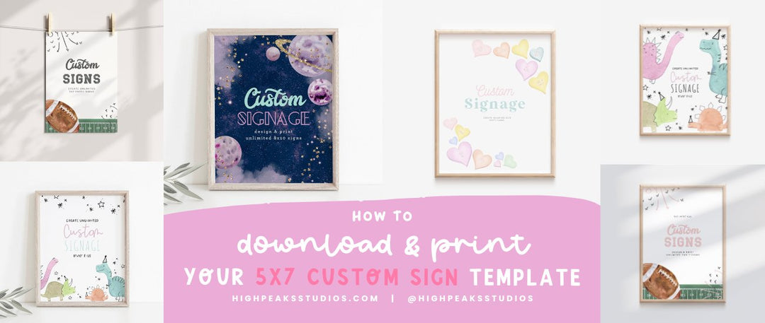 How to Print Your 5x7 Custom Sign Template from Canva - High Peaks Studios