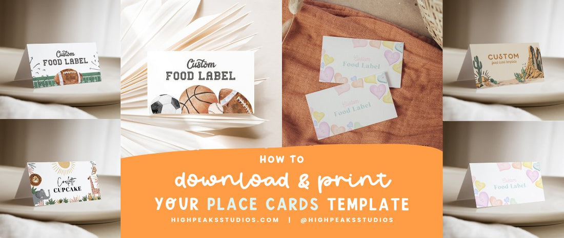 How to Print Your Place Cards Template from Canva - High Peaks Studios LLC