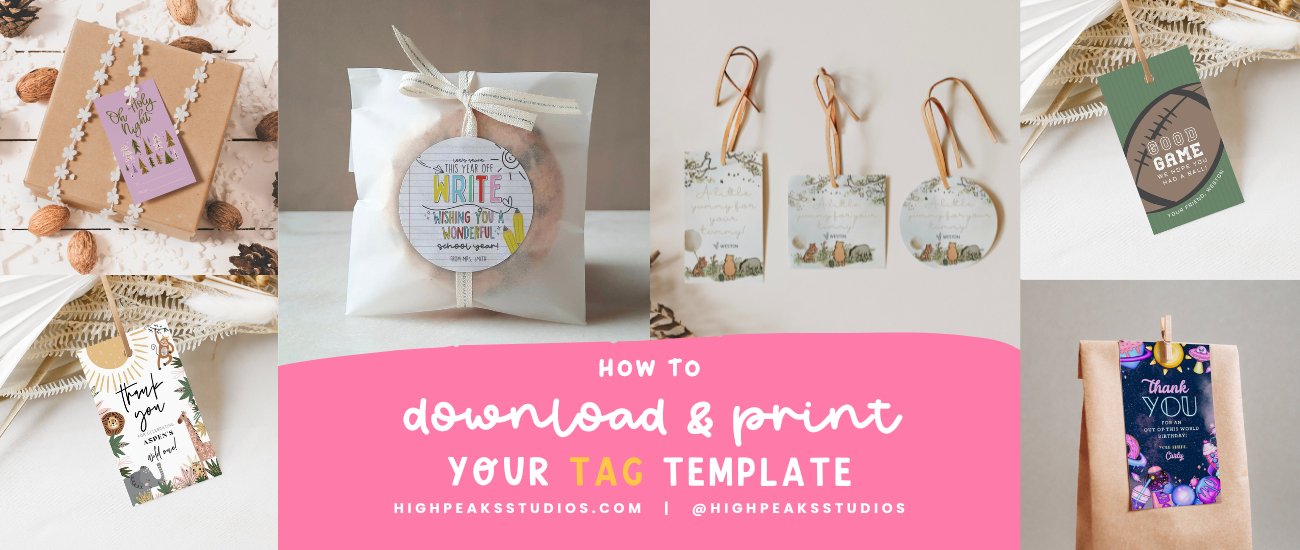 Canvas Tags Example How to Print Your Tag Template from Canva – High Peaks Studios LLC