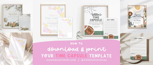 How to Print Your Time Capsule Template from Canva - High Peaks Studios LLC