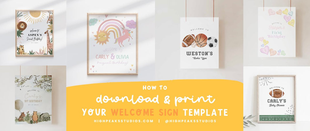 How to Print Your Welcome Sign Template from Canva - High Peaks Studios