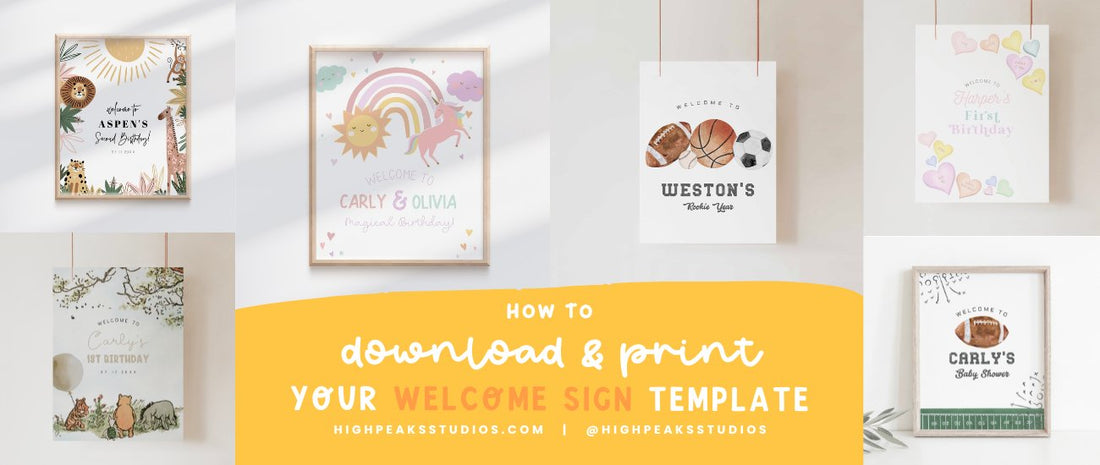 How to Print Your Welcome Sign Template from Canva - High Peaks Studios LLC