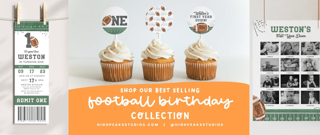 Shop the best selling football birthday party printables