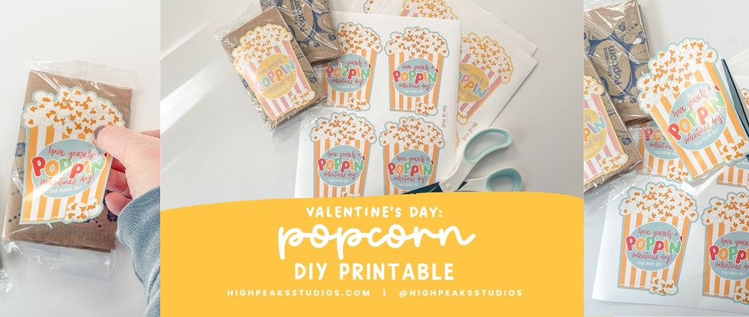 Valentine's Day: Popcorn DIY Printable