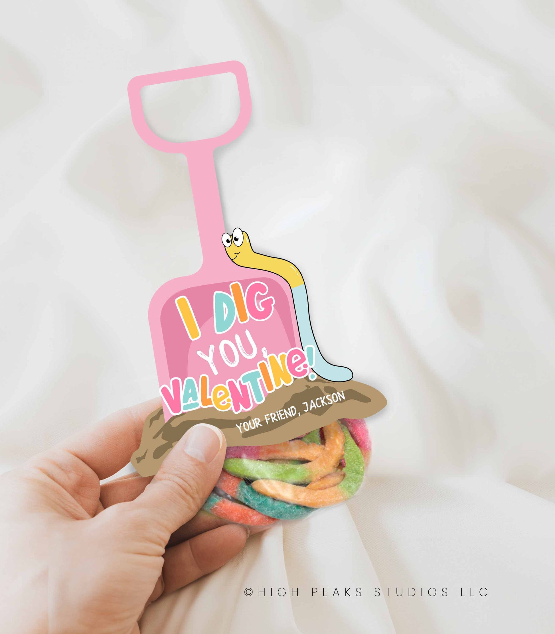 Shovel and Worm Valentine Printable - High Peaks Studios