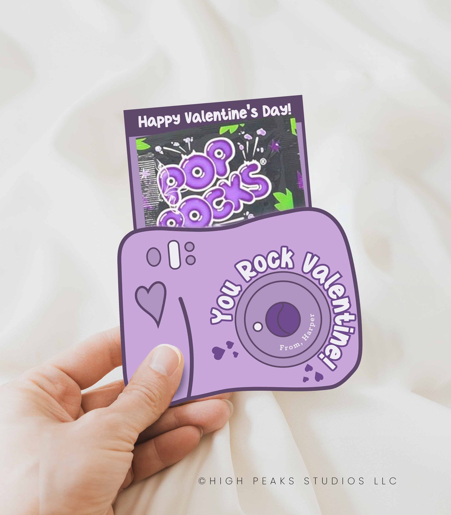 polaroid camera valentine printable - high peaks studios