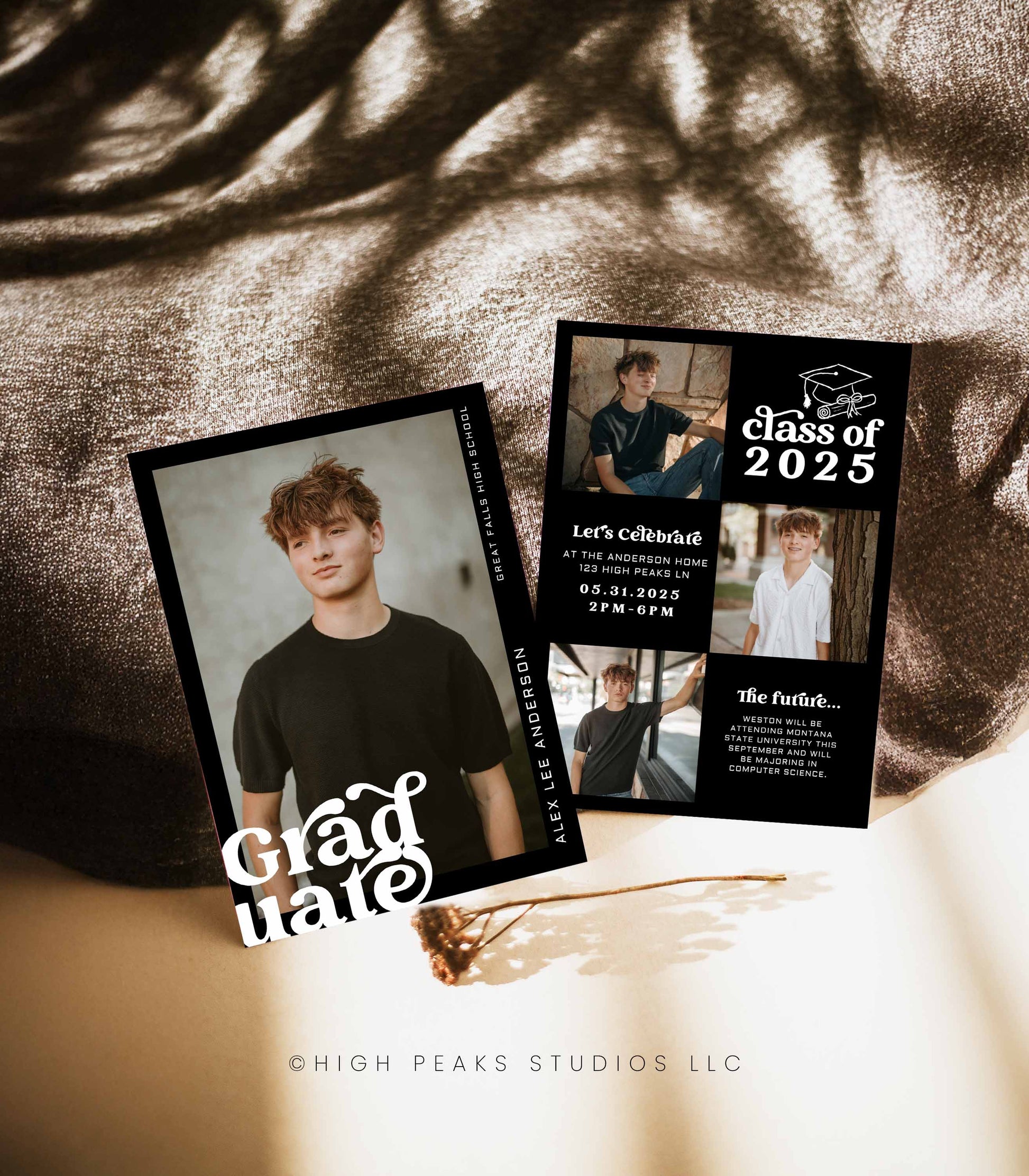 Modern Graduation Party Invitation Card High Peaks Studios LLC Modern Graduation Party Invitation Card High Peaks Studios LLC