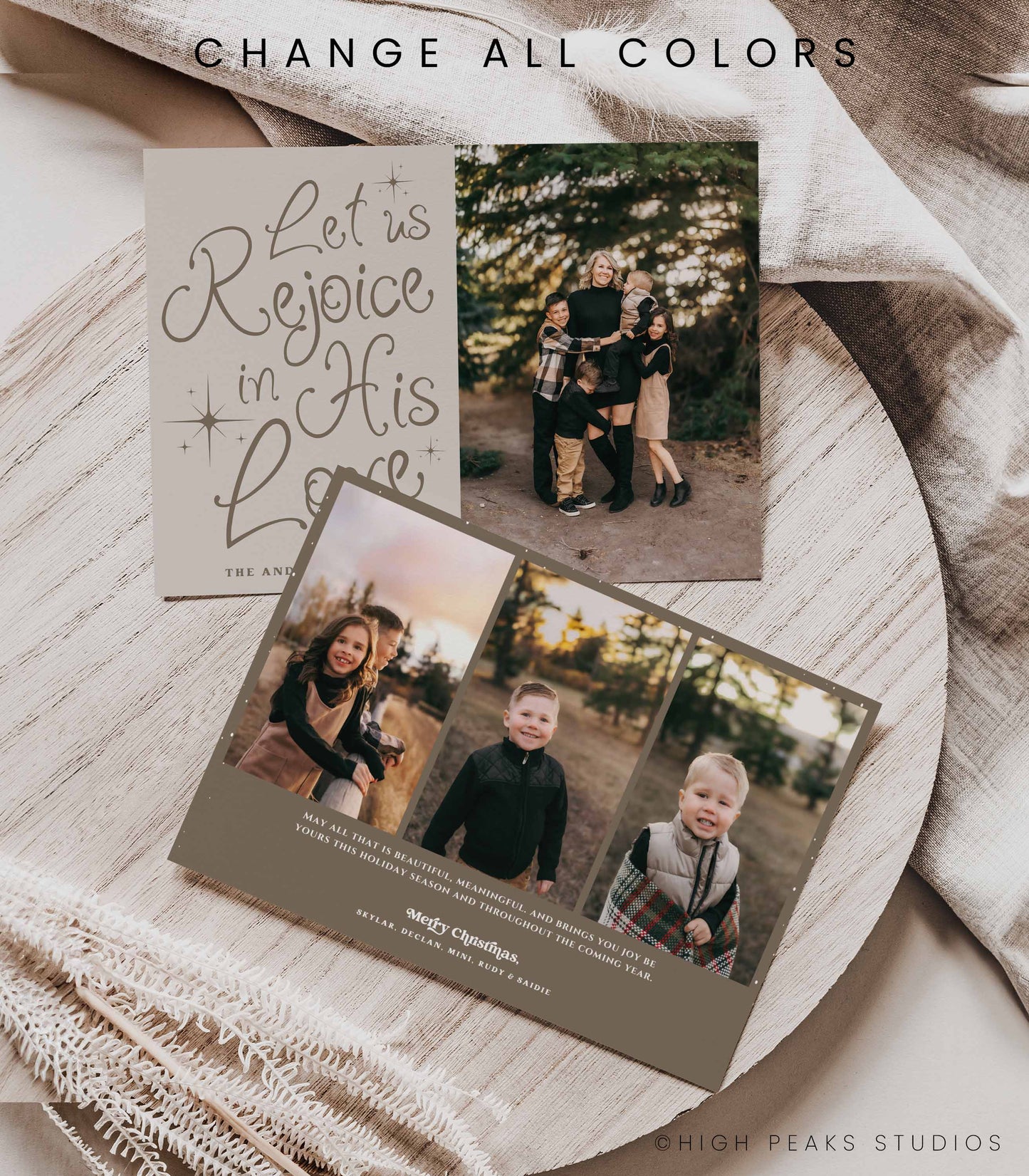 Spiritual Photo Family Christmas Card - High Peaks Studios