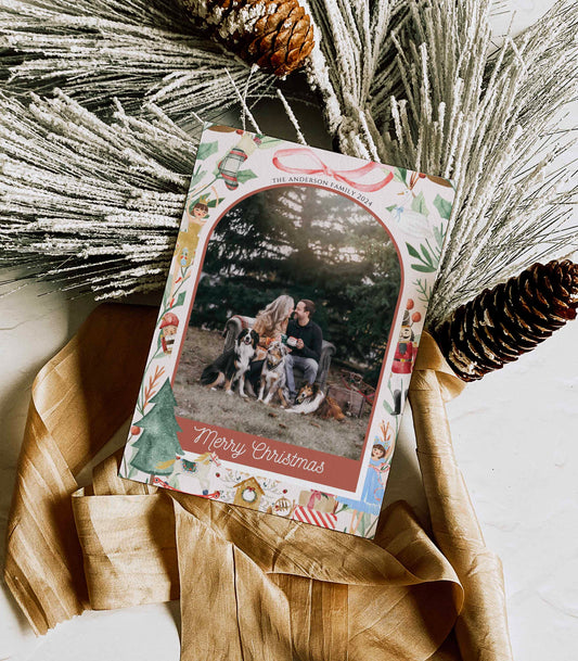 Nutcracker Christmas Photo Card Template