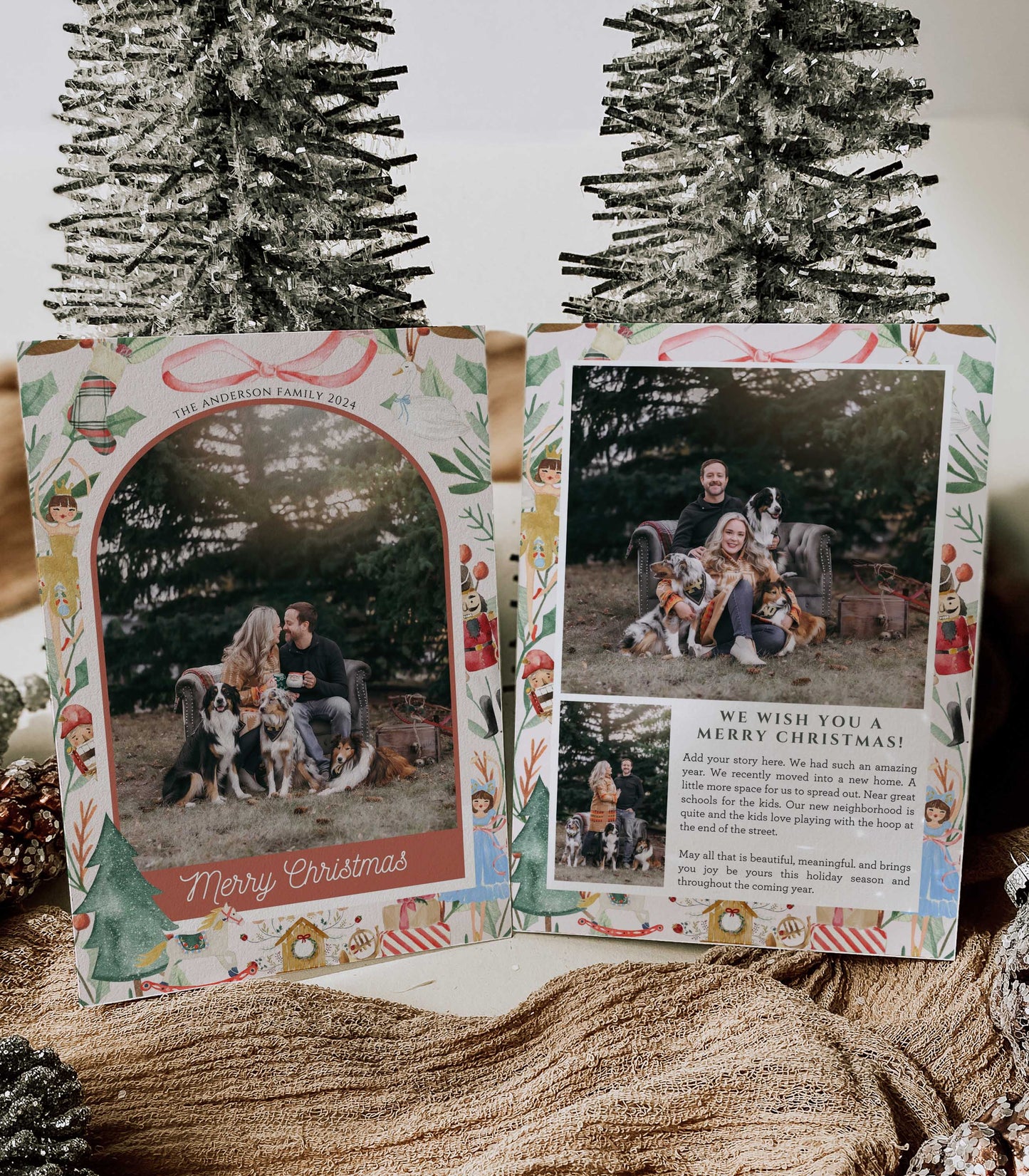 Nutcracker Christmas Photo Card Template