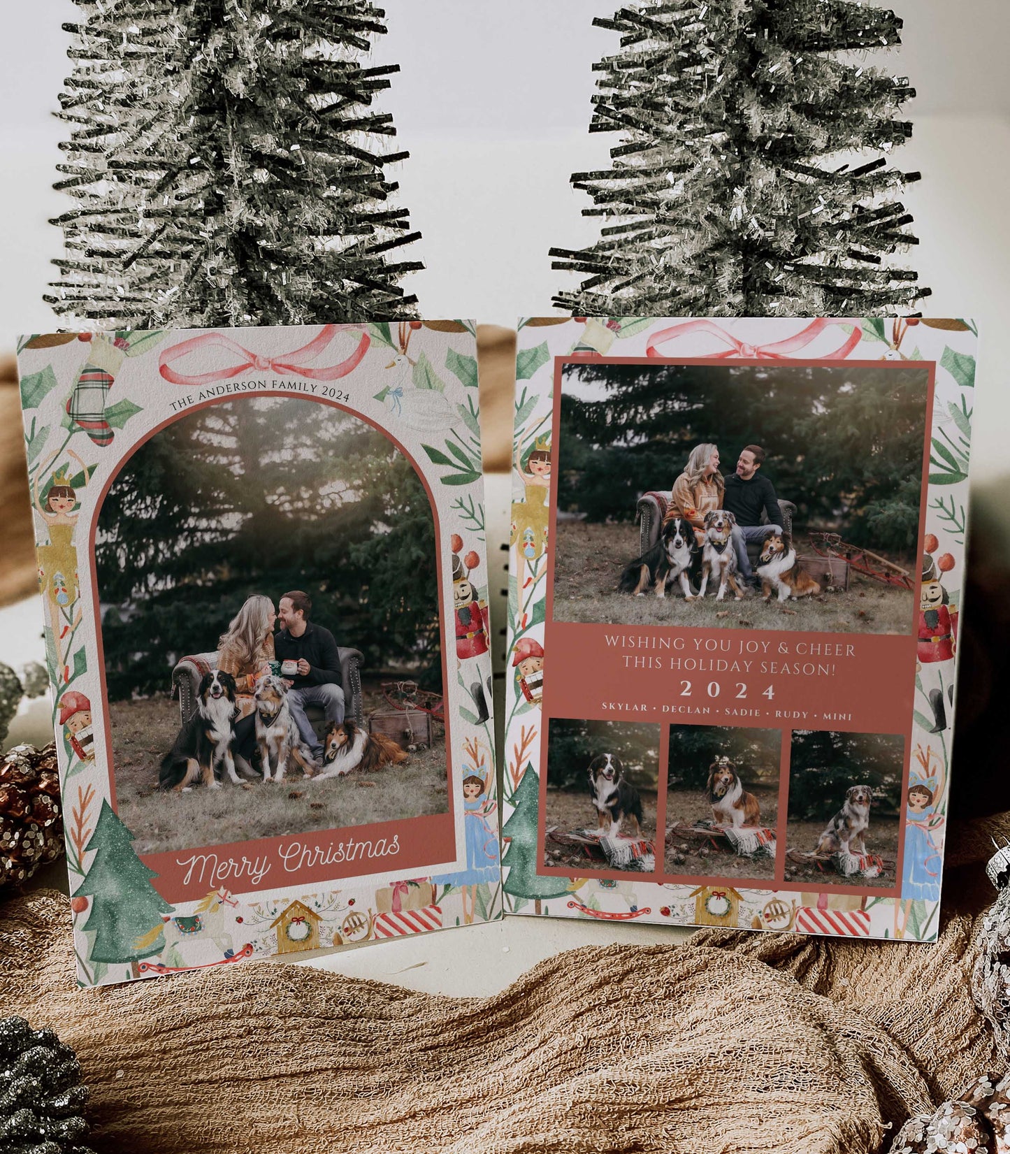 Nutcracker Christmas Photo Card Template