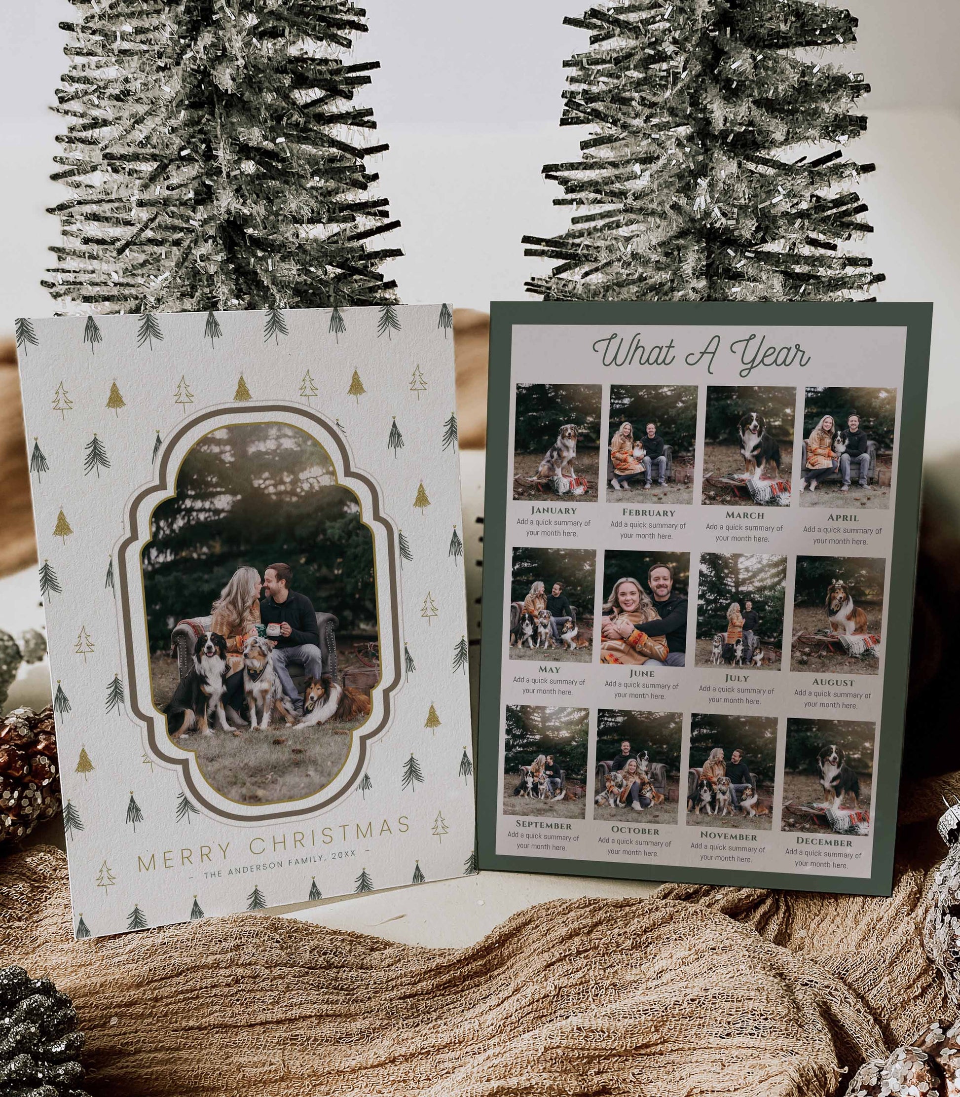 Christmas Tree with Scallop Frame Photo Christmas Card - High Peaks Studios