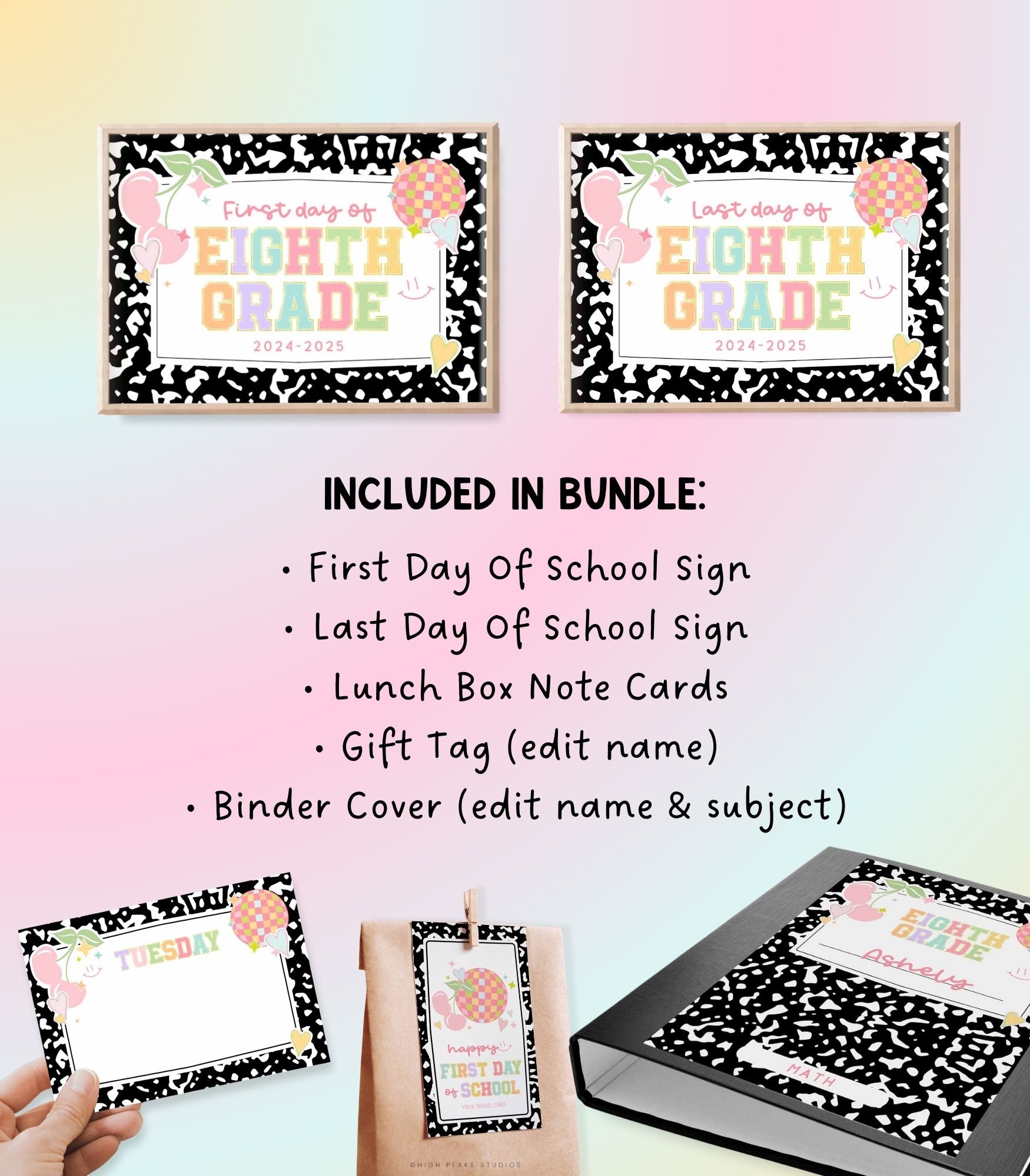 8th Grade Back To School Bundle - High Peaks Studios