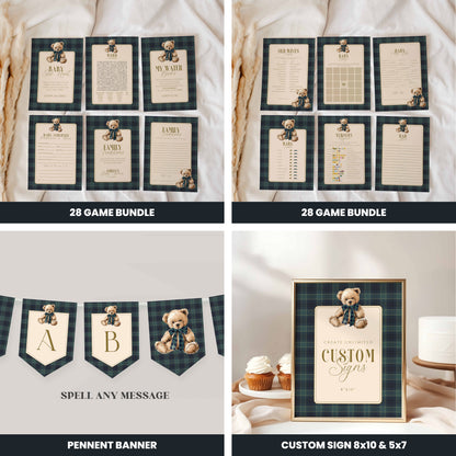 Luxury Polo Teddy Bear Baby Shower Bundle - by high peaks studios