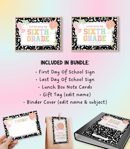 6th Grade Back To School Bundle - Patch Letters - High Peaks Studios