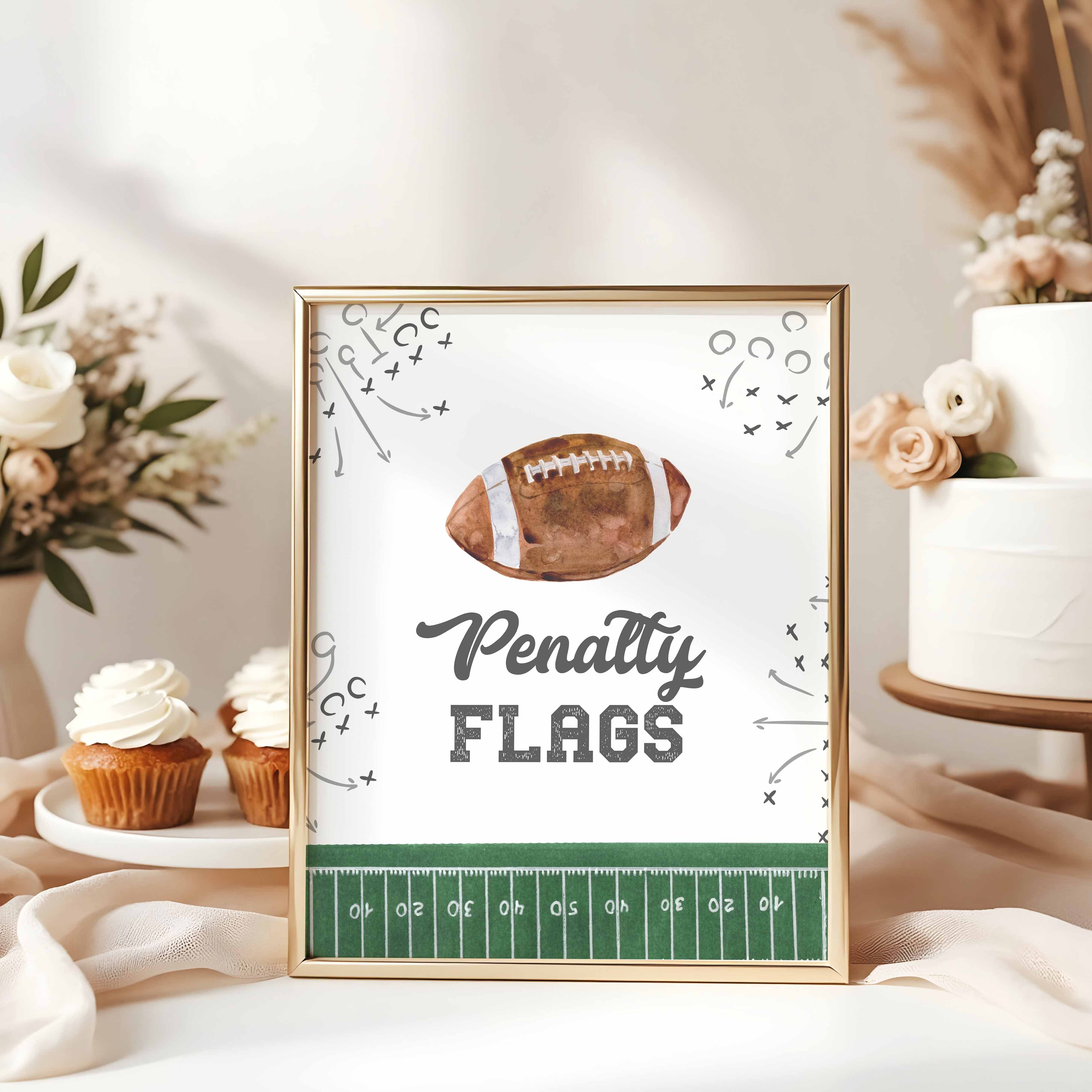 Panelty Sign Penalty Flags Party Sign Printable – High Peaks Studios LLC