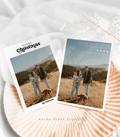 Minimalist Photo Christmas Card Template - High Peaks Studios